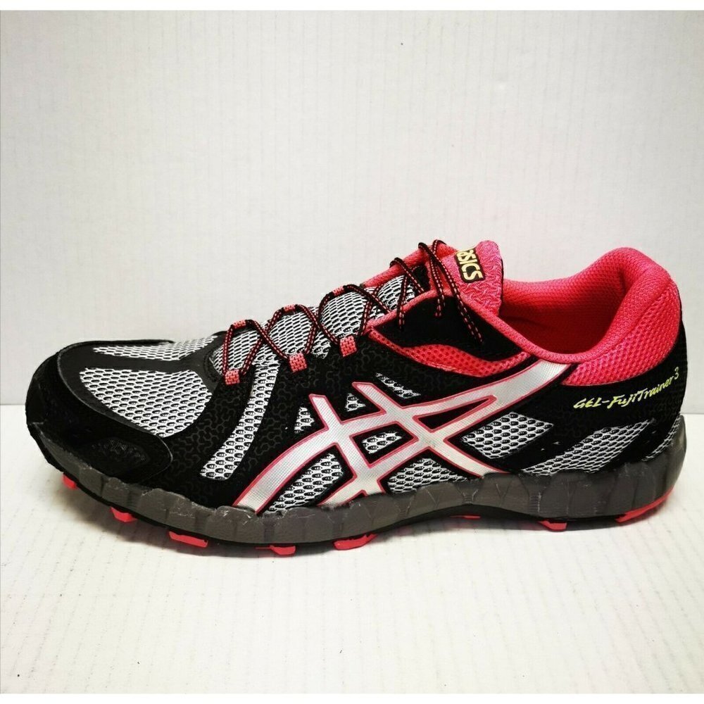 Asics Gel Fujitrainer 3 Women's Size 10.5 M Pink/Black/Metallic Silver Sneakers